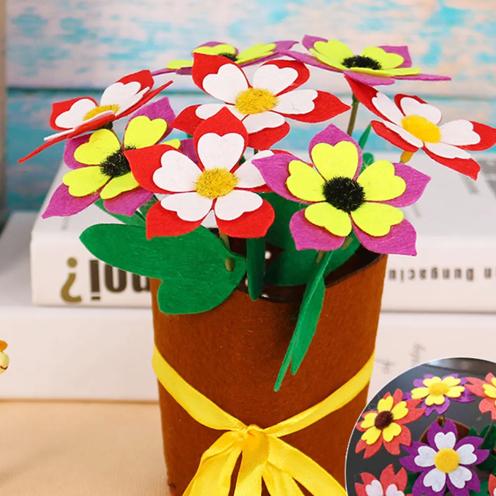 

8 Set Fabric Flower Pot Material Bag DIY Accessories Flowerpot Nonwovens Creative Decor Child