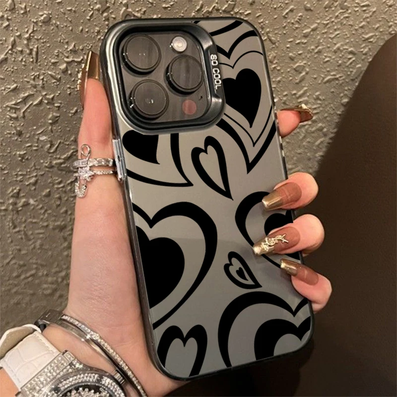 Fashion Love Heart Matte IMD Phone Case For Samsung Galaxy A13 A23 A15 A35 A55 A23 A73 S24 S23 S22 S21 Ultra Plus S20 FE Cover