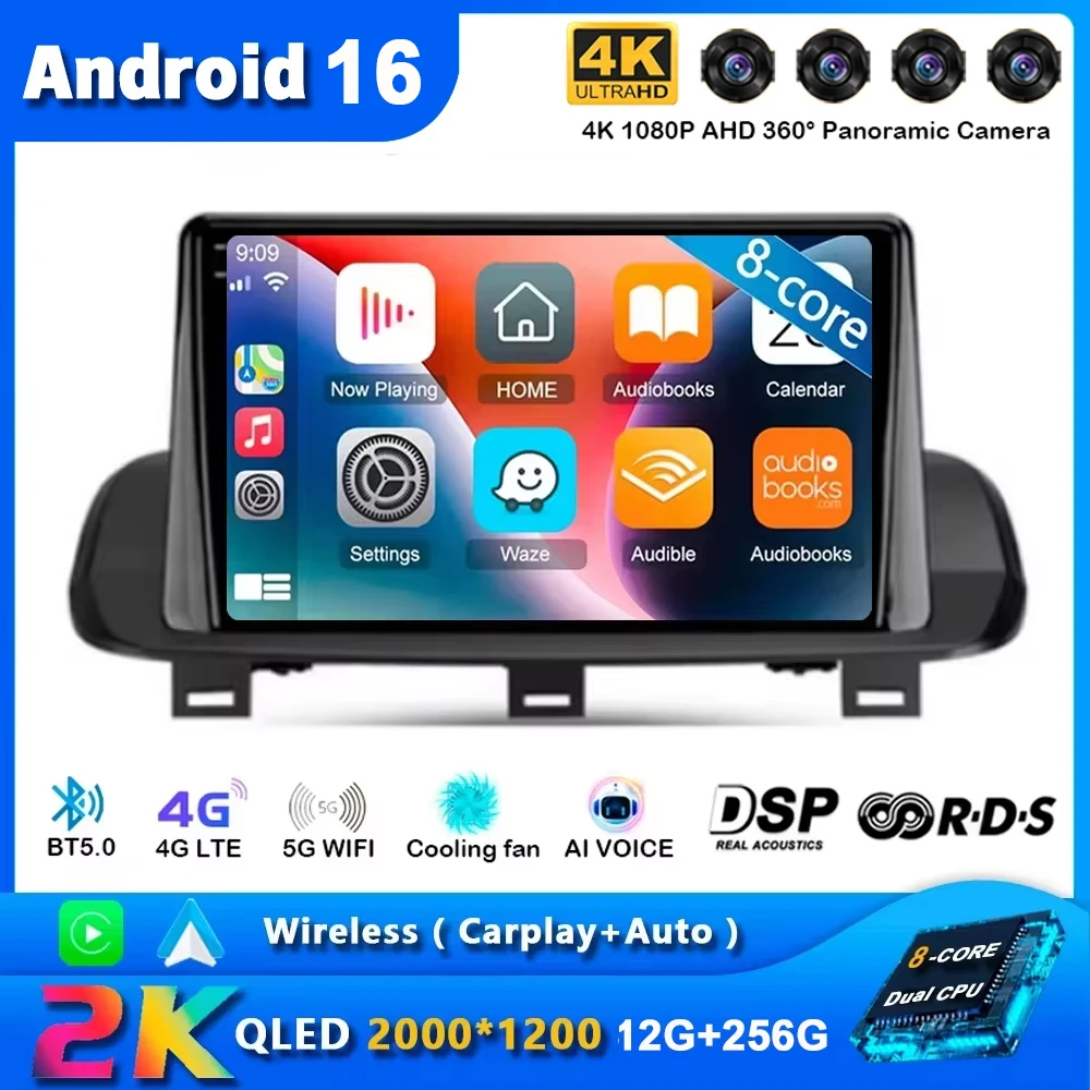 Android 16 Car Radio For Nissan X-Trail Xtrail X - Trail 4 T33 Rogue 3 2020 2021 Navigation GPS Multimedia Video Player Stereo