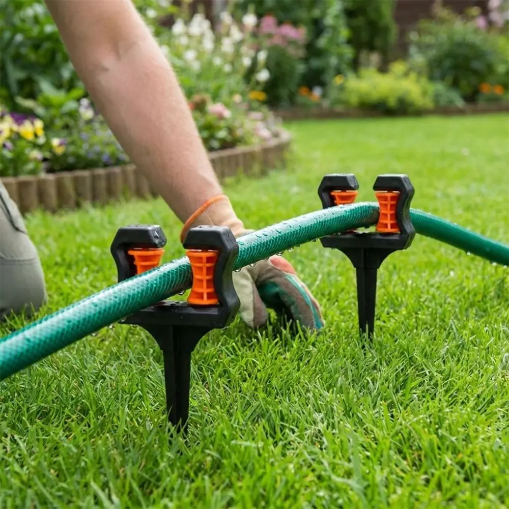 2Pcs Anti-Kink Garden Hose Guide Stake Ground Spike Wear Resistant Lawn Hose Holder Heavy Duty Roller Wheel Hose Guide Spike