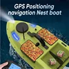 스마트 소나 물고기 무선 제어 미끼 보트, 자동 리턴 야간 조명, RC 낚시 보트, 99GPS, 2.4G, 600M, 3kg 적재 호퍼 4 개 3