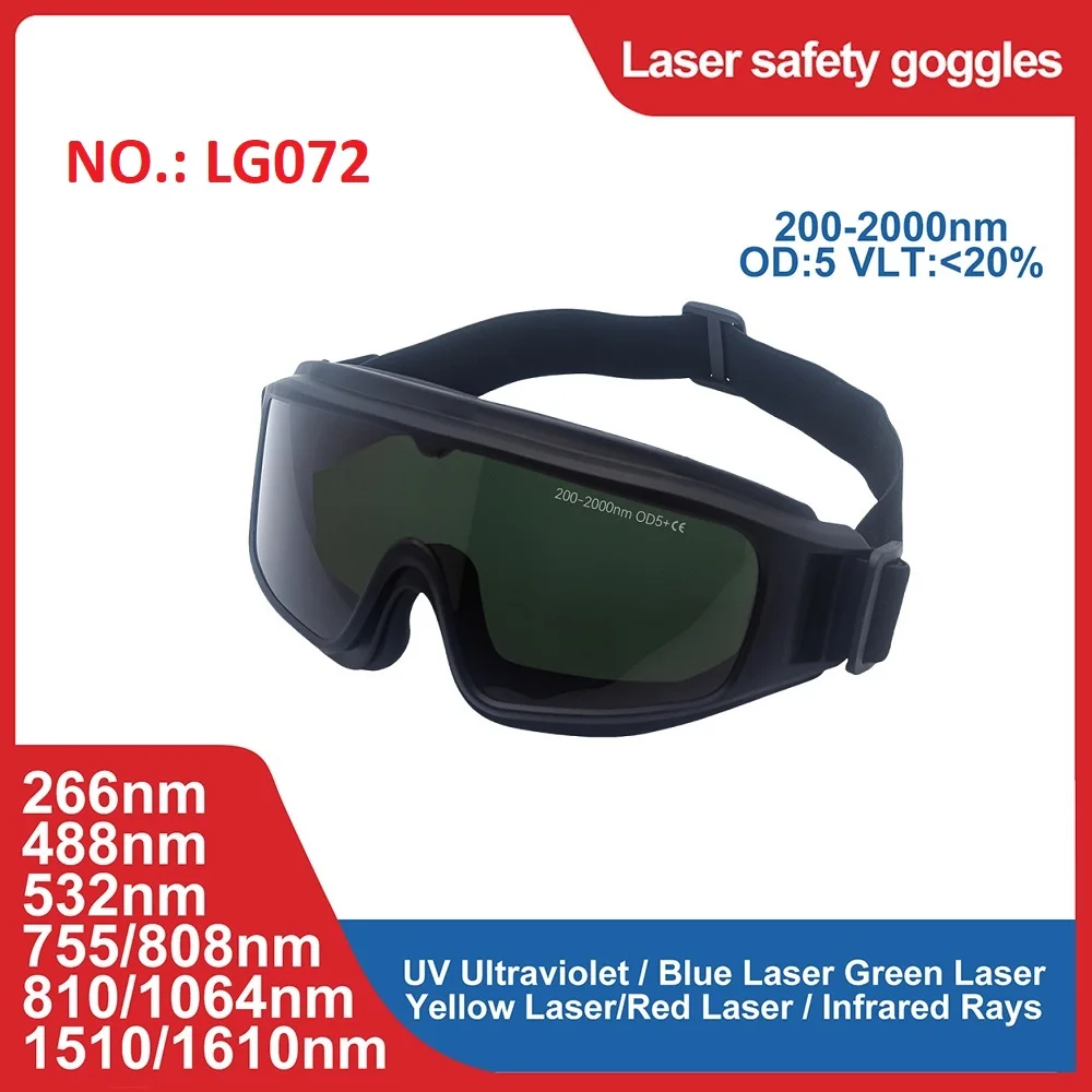 Laser Goggles Safety Glasses OTG Eye Protection for 200-1000nm Wavelength Tanning Goggles Effective Filtering IPL UV LED Rays