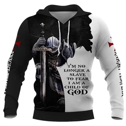 Cavalieri Templar 3d Print felpe Vintage da uomo Casual oversize Streetwear felpe con cappuccio abbigliamento uomo pullover a maniche lunghe