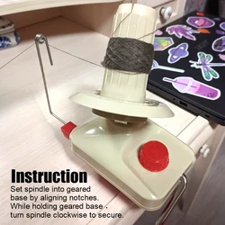 Fiber Wool Winder Machine Handheld Swift Coiler Yarn Fiber Hand Operated Yarn Winder Manual Wool Peeler Making Portable