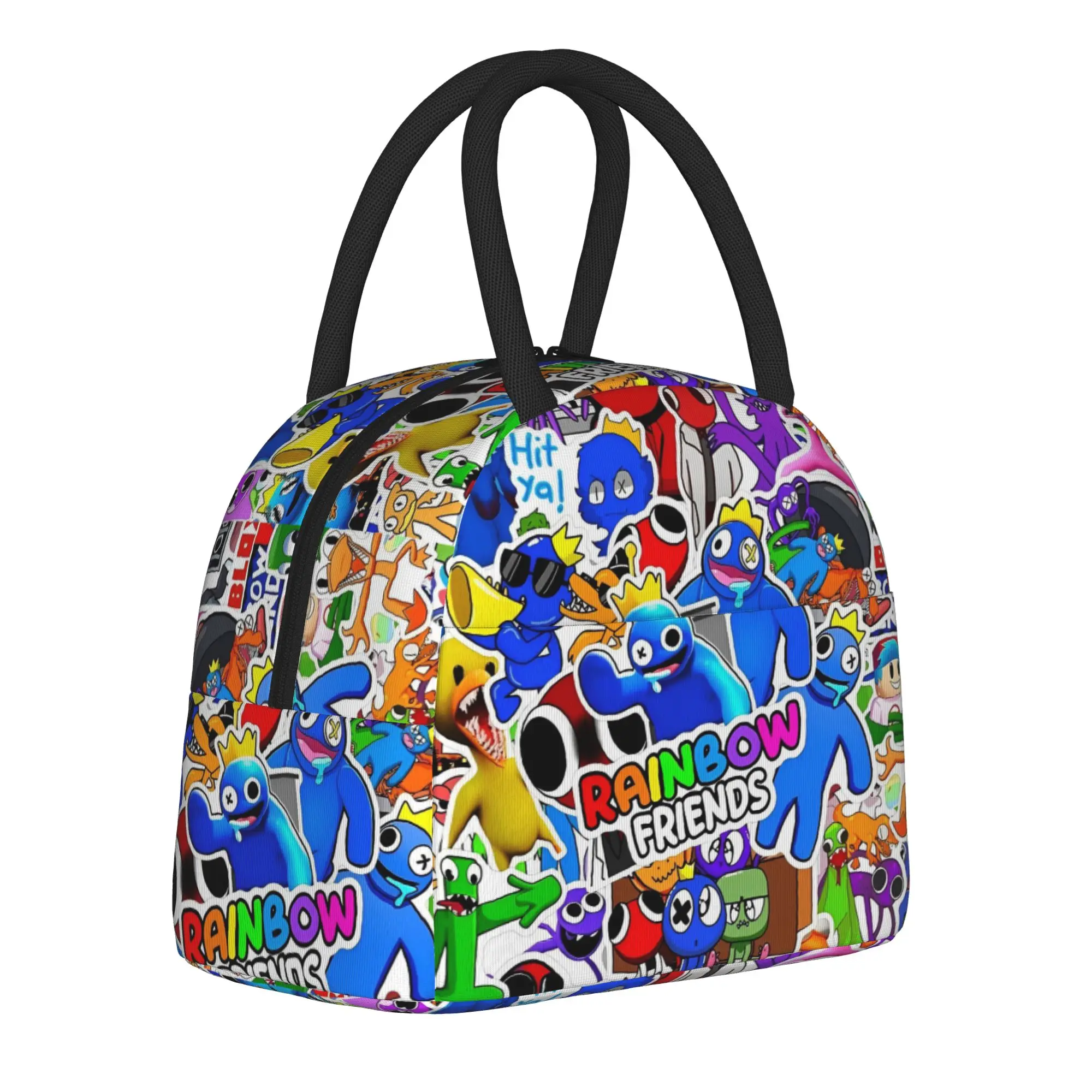 

Game R-Rainbow Game F-Friends Cartoon Movie Insulated Lunch Bag Thermal Bag Reusable,Lunch Container Portable Tote Lunch Box