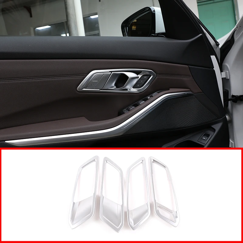 

ABS Chrome Car Interior Door Handle Frame Trim For BMW G20 G28 325 3 Series 2019 2020 Left Hand Drive 4pcs