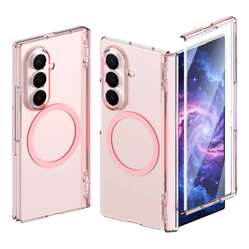 Hinge Protection Phone Cover For Samsung Galaxy Z Flip Fold 8 Ultra 7 6 5 4 3 For Magsafe Case With Screen Protector Hard Shell