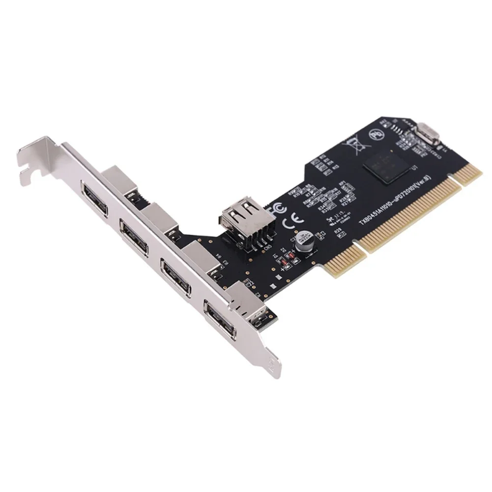 

5 Ports USB 2.0 PCI Hub Controller Expansion Card 480Mbps PCI Controller Card NEC720101 Chipset Desktop Converter