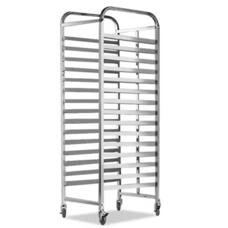 Food cart tray trolley 201 square plate stainless steel baking rack trolley