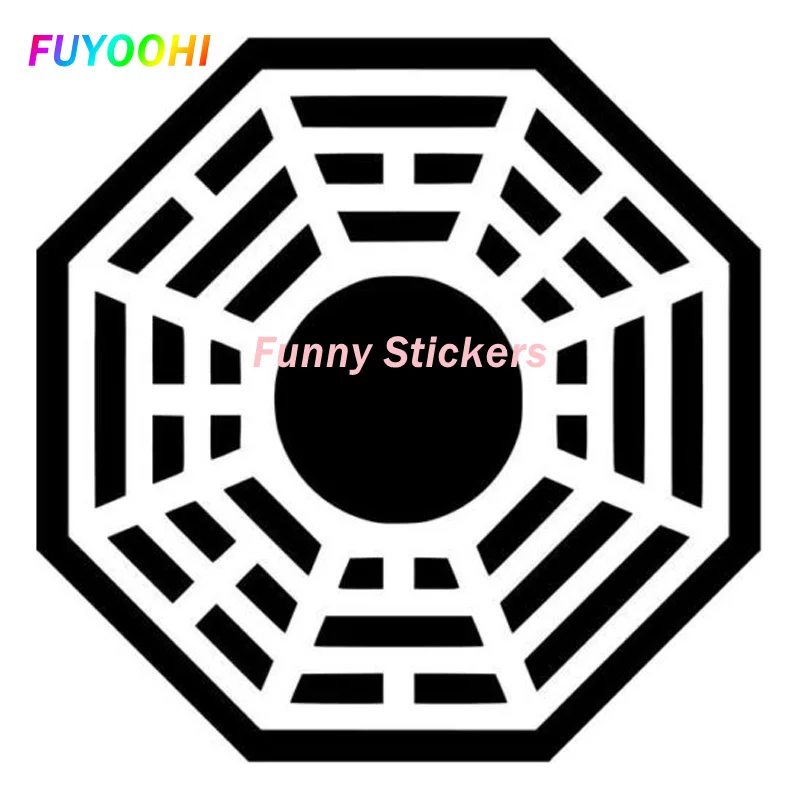 FUYOOHI Funny Stickers Personality Dharma Wheel Buddha Symbolic Vinyl Car-Styling Enhance Your Car's Aesthetic Value