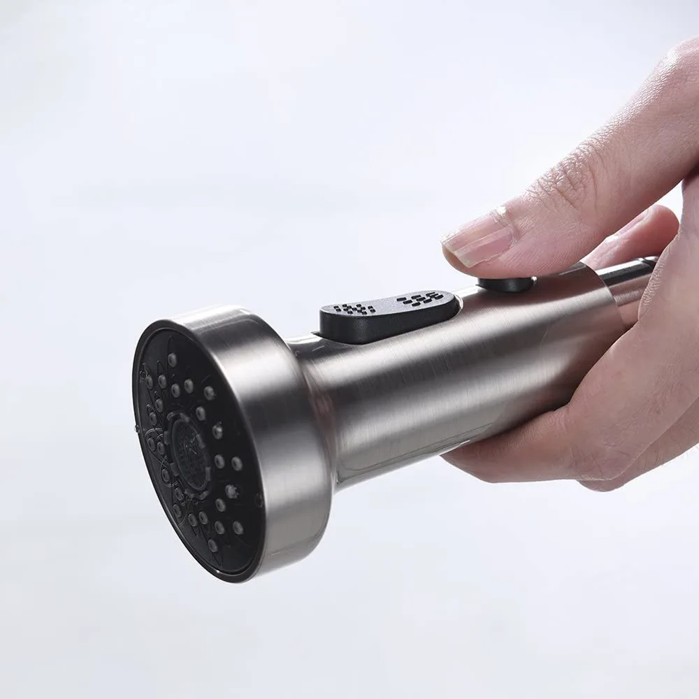 Three-function Pauseable Pull-out Shower Head for Faucet Accessories Kitchen Sink Sprayer, Pull-out Faucet Head