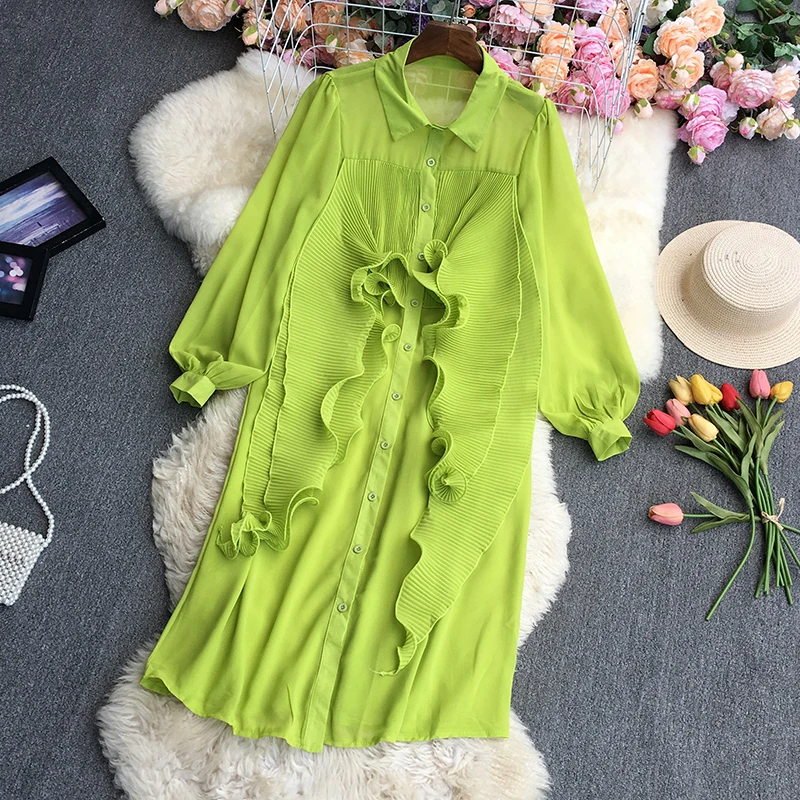 

Женское модное свободное шифоновое платье для женщин, летнее повседневное женское уличное платье для девушек, Прямая поставка, дешевая оптовая продажа