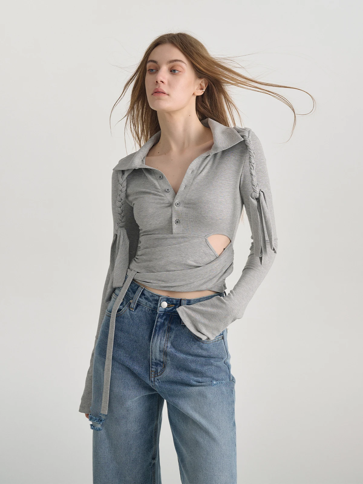 

Женская трикотажная кофта MOHLINS с плетеным узором, съемным капюшоном, облегающая, для осени и зимы, однотонная, повседневная...