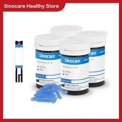 300/200/100PCS Sinocare Safe-Accu Blood Glucose Test Strips and Lancets for Diabetes Tester
