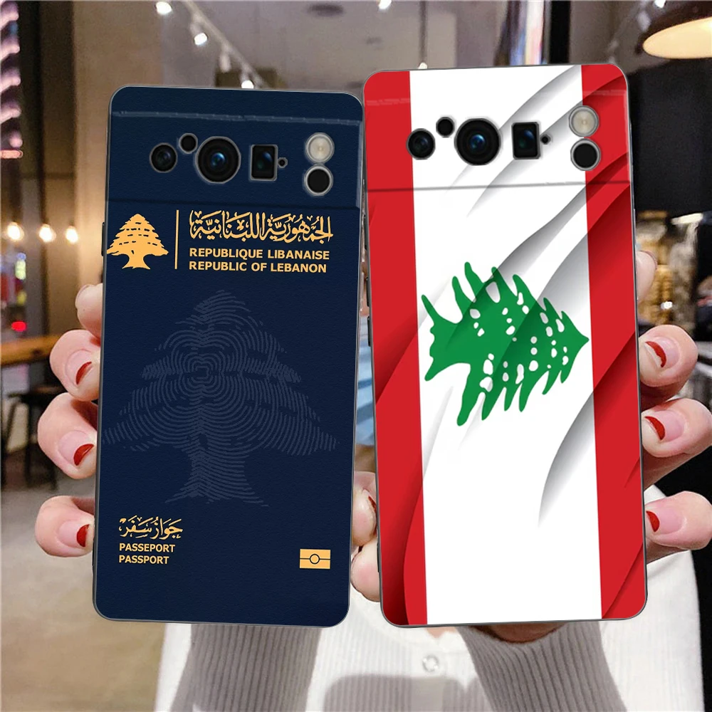 Funda de teléfono para pasaporte del Líbano para Google Pixel 9 8 7 6 7A 6A Pro a prueba de golpes suave TPU 9 Pro XL Shell Capas Fundas Coque bolsas