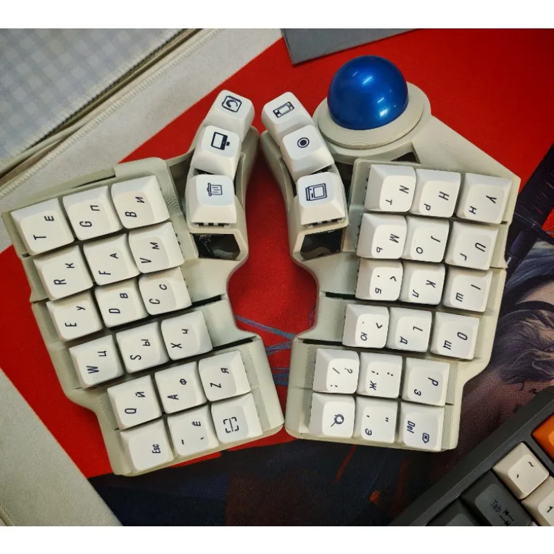 Teclados ergonómicos divididos Charybdis 3X6 con Trackball integrado, teclado mecánico inalámbrico ZMK personalizado de intercambio en caliente para juegos de PC