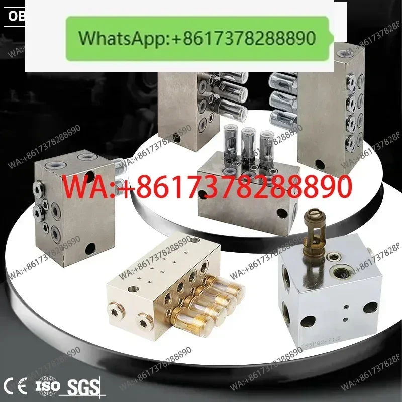 Grease lubrication metering divide valve DV Dual line central grease lubrication system Dual line grease distributor