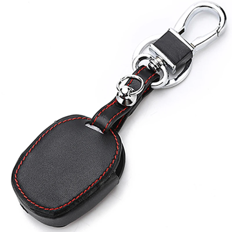 Leather Car Key Case Keychain Cover For Ford Mondeo Focus Fusion Fiesta Galaxy Transit 2008 2006 2007 Cars Accessories Keys