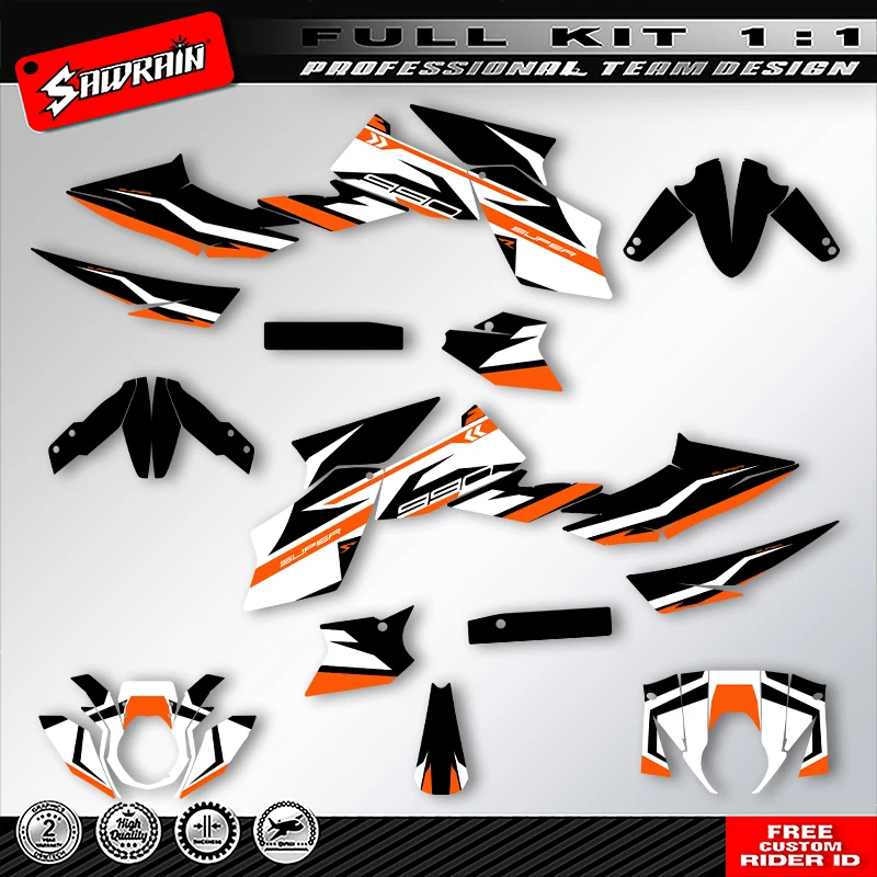 

Sawrain Motorcycle Graphics Backgrounds Decals Stickers Kit Number Name Custom For KTM DUKE 990 2005-2016 990R 2007-2013 006