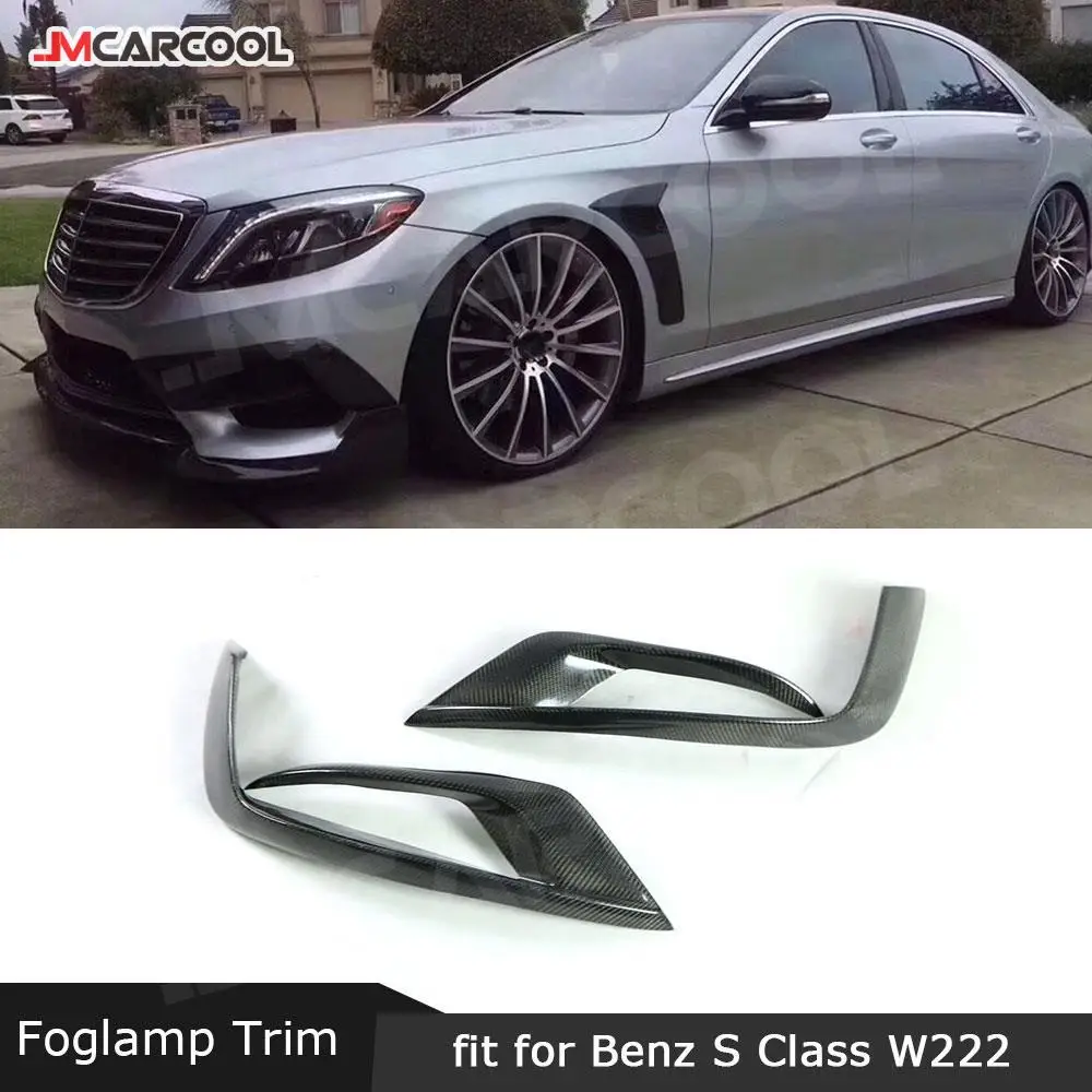 

Carbon Fiber Front Bumper Lip Air Vent Splitter FRP Prime Canards Flaps Apron for Mercedes Benz S Class S63 S65 AMG 2013-2016
