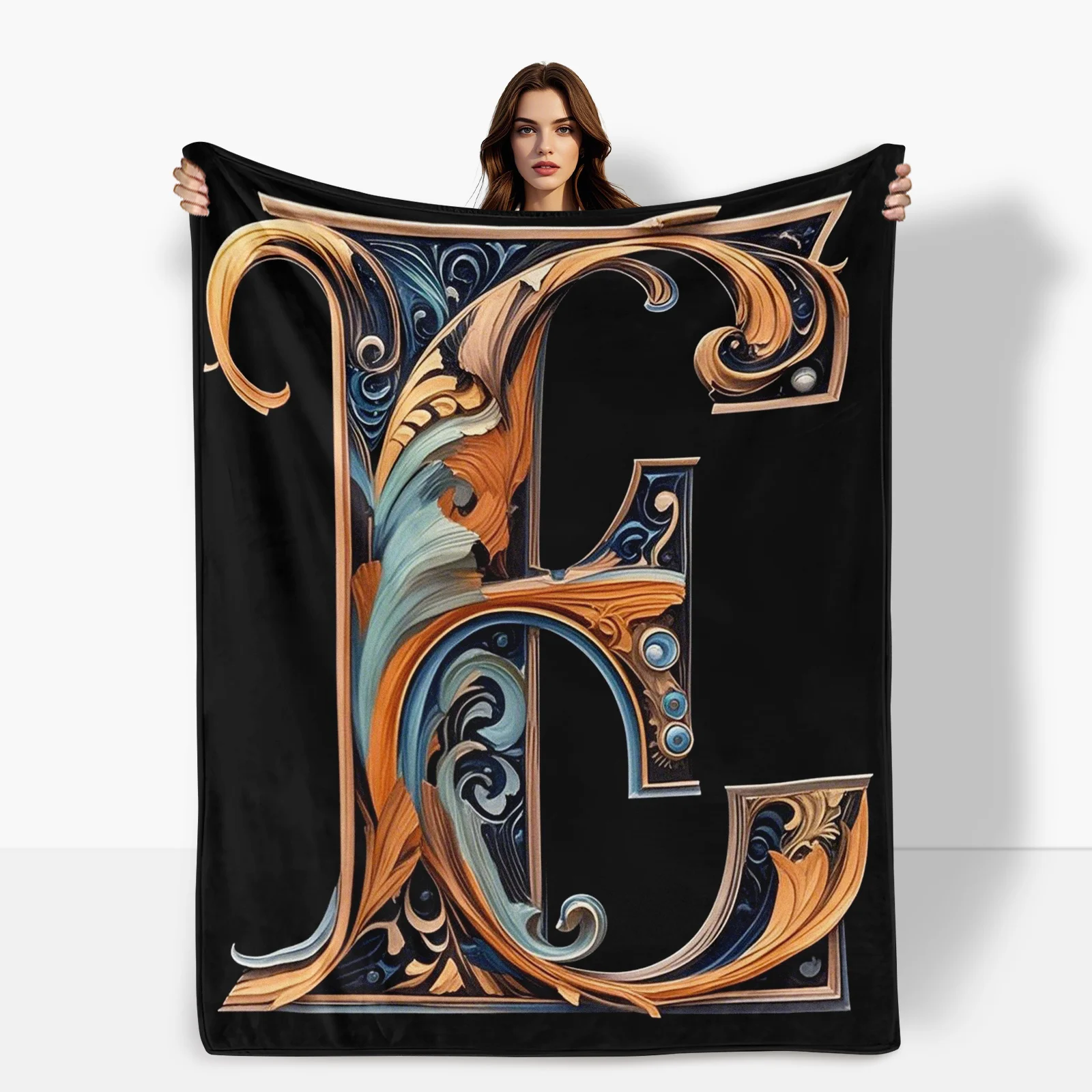 Elegant Orange Vine Inspired Creative Cozy Blanket For Modern Home Decor And Comfortable Living Spaces