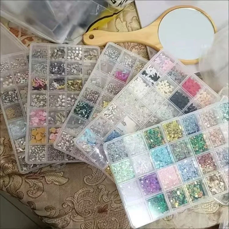 

Fixed 24 grid 28 grid plastic storage box jewelry box bead box rice bead box DIY box loose bead jewelry hardware box