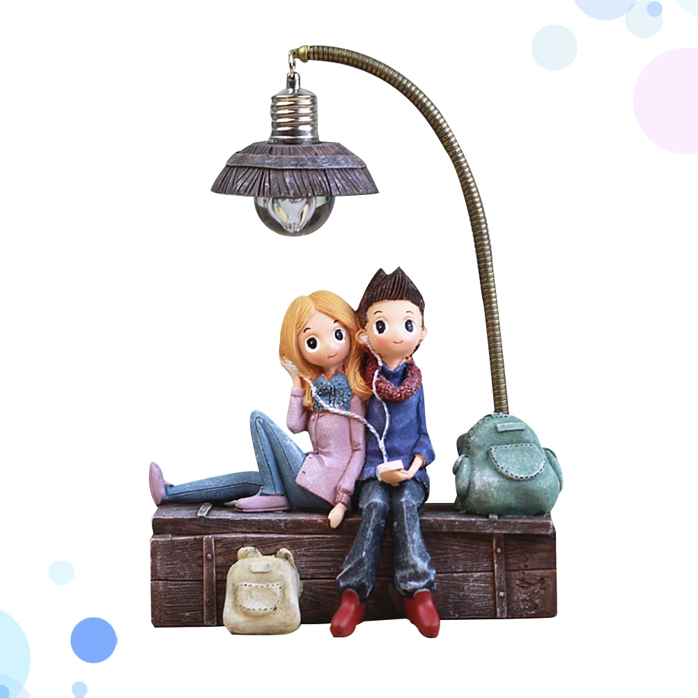 

Couple Bedside Lamp Creative Decorative Small Night Light Home Party Gift For Bedroom Living Room Balcony Durable Energy