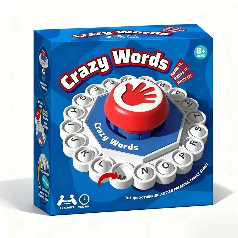 

20 Keys Crazy Word Board Games Family Gathering Quick Thinking Letter Pressing Puzzle Game For Adults And Kids Chritsmas Gifts//