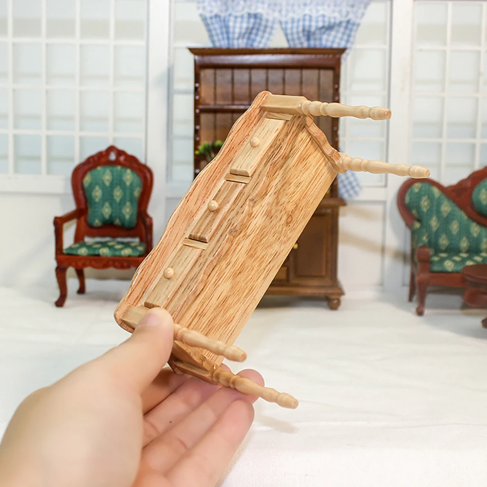 1/12 인형 집 미니어처 나무 책상 미니 테이블 가구 모델 장난감 인형 집 액세서리 장식 ob11 bjd