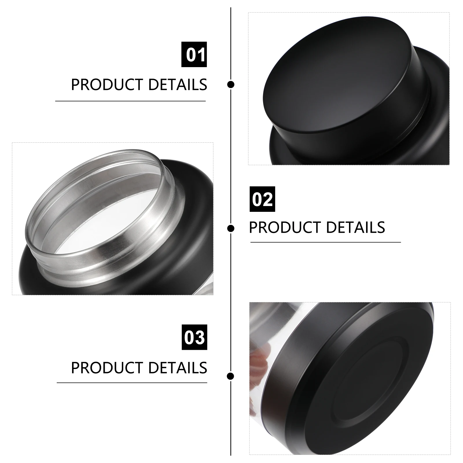 

Airtight Food Storage Containers Sealed Canisters Stainless Steel Jars Sugar Container Honey Jar Coffee Bean Canned Dry Fruit