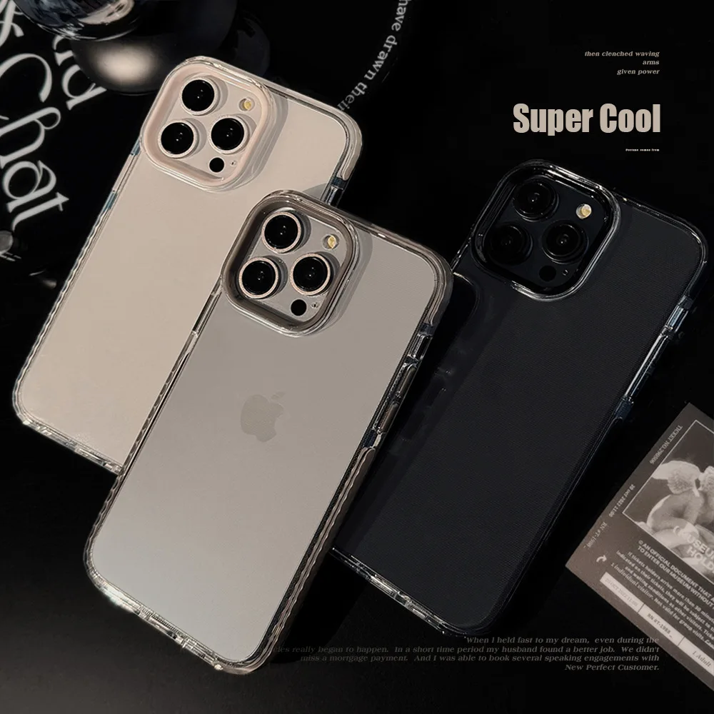 Transparent Clear Soft Silicone Phone Case for iPhone 16 1514 Pro Max 13 12 11 Pro Max 7 8 14 15 Plus SE 2 X XS XR Matte Cover