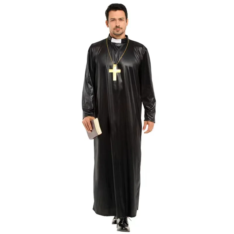 

Halloween And Easter Cosplay Adult Priest Performance Costumes Missionary Priest Costumes For Fancy Dress Parties