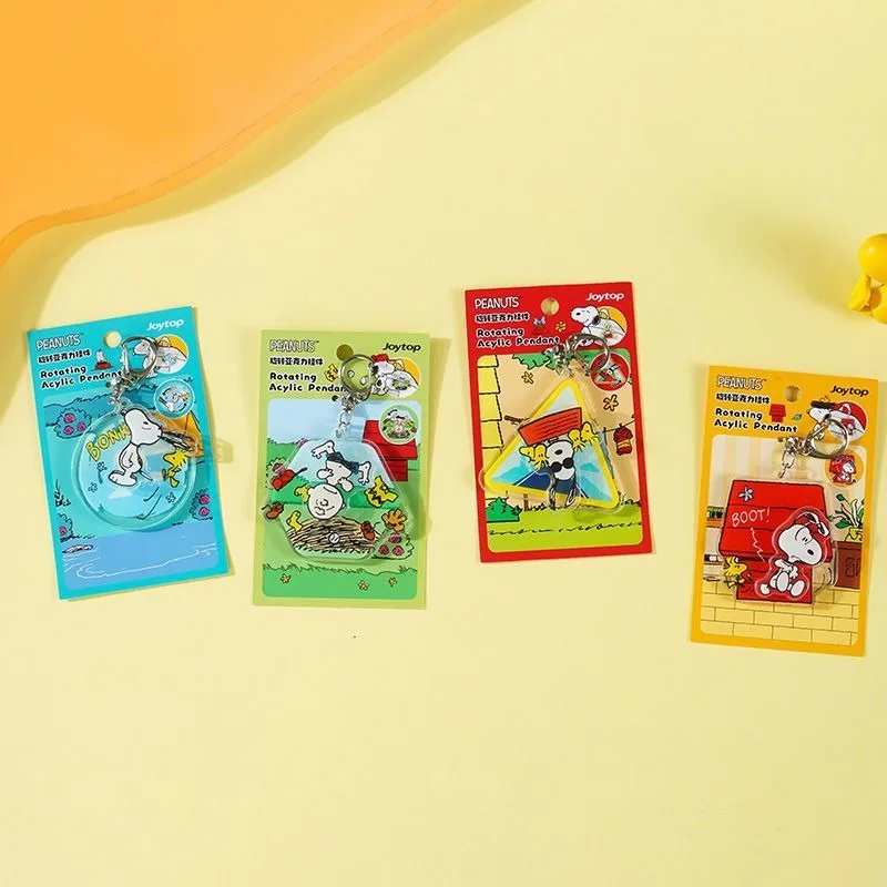 

Creative Snoopy Acrylic Keychain Pendant Anime Action Figure Rotatable Toy Anime Merchandise Decoration Birthday Christmas Gifts