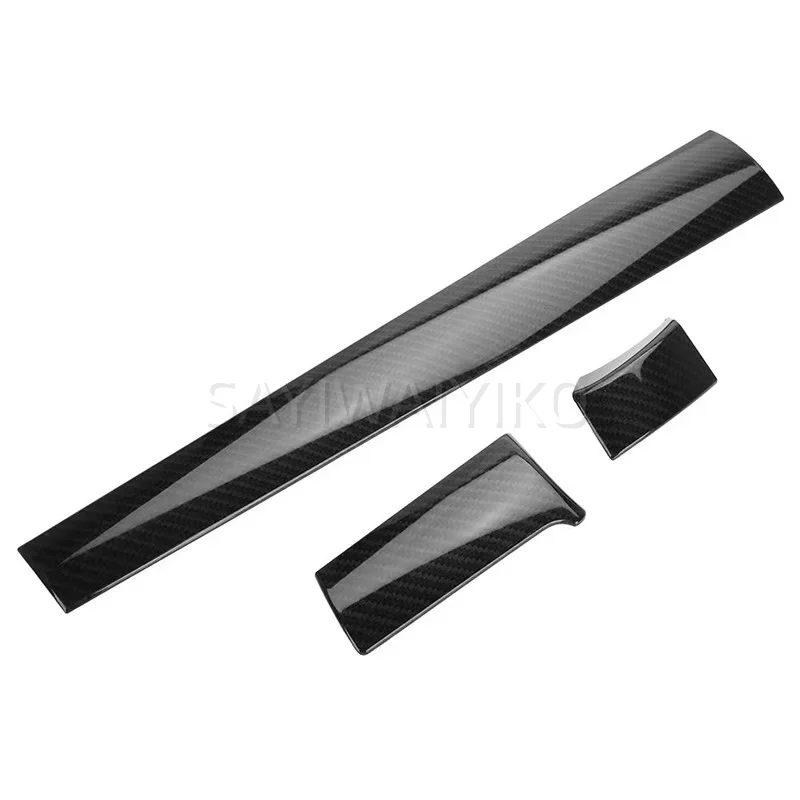 For Honda Civic 2016-2017 3Pcs Stainless Steel Color Car Interior Front Center Control Dashboard Stripe Cover Trim