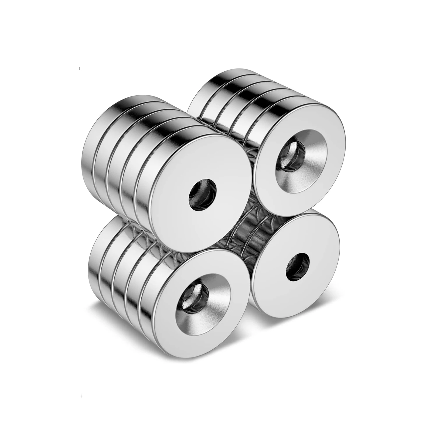 5/10/20/30Pcs 15x3 Hole 4mm N35 NdFeB Countersunk Round Magnet Super Powerful Strong Permanent MagneticImane Disc With M4 Screws