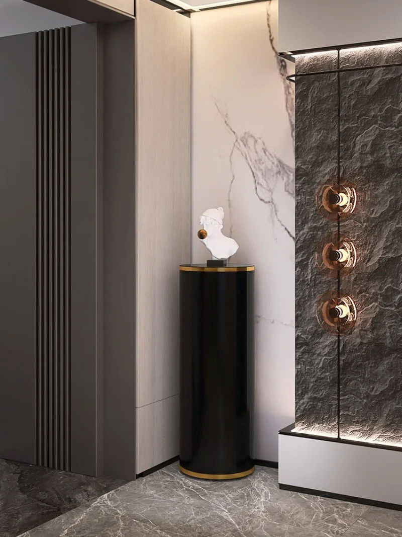 Rotating shoe cabinet Home door Light luxury creative round cylindrical corridor  entrance Shoe rack Happy in comfortable way