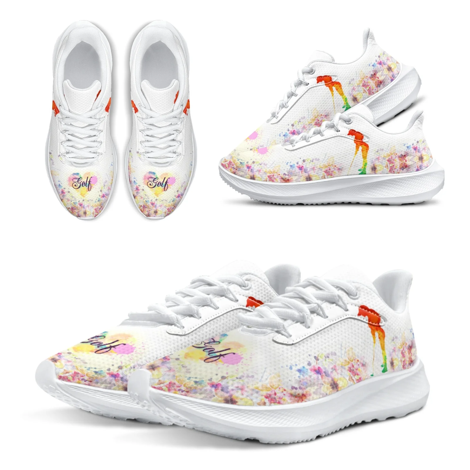 

Женские кроссовки для бега INSTANTARTS с граффити, Уличная Повседневная Спортивная обувь для любителей гольфа, обувь для фитнеса, прогулочная обувь, женская обувь