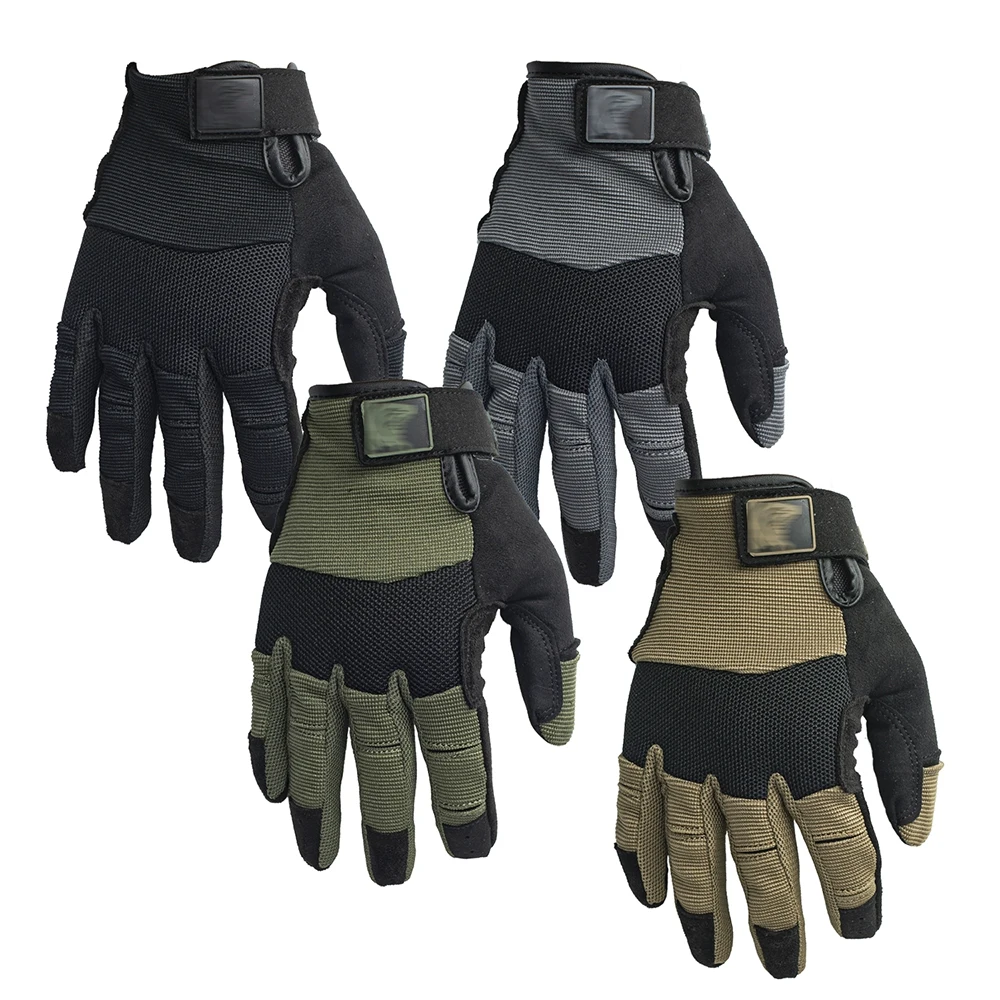 Taktische Schießhandschuhe, Vollfingerhandschuhe, atmungsaktiv, leicht, rutschfest, Touchscreen-fähig, für Outdoor-Camping und Reiten