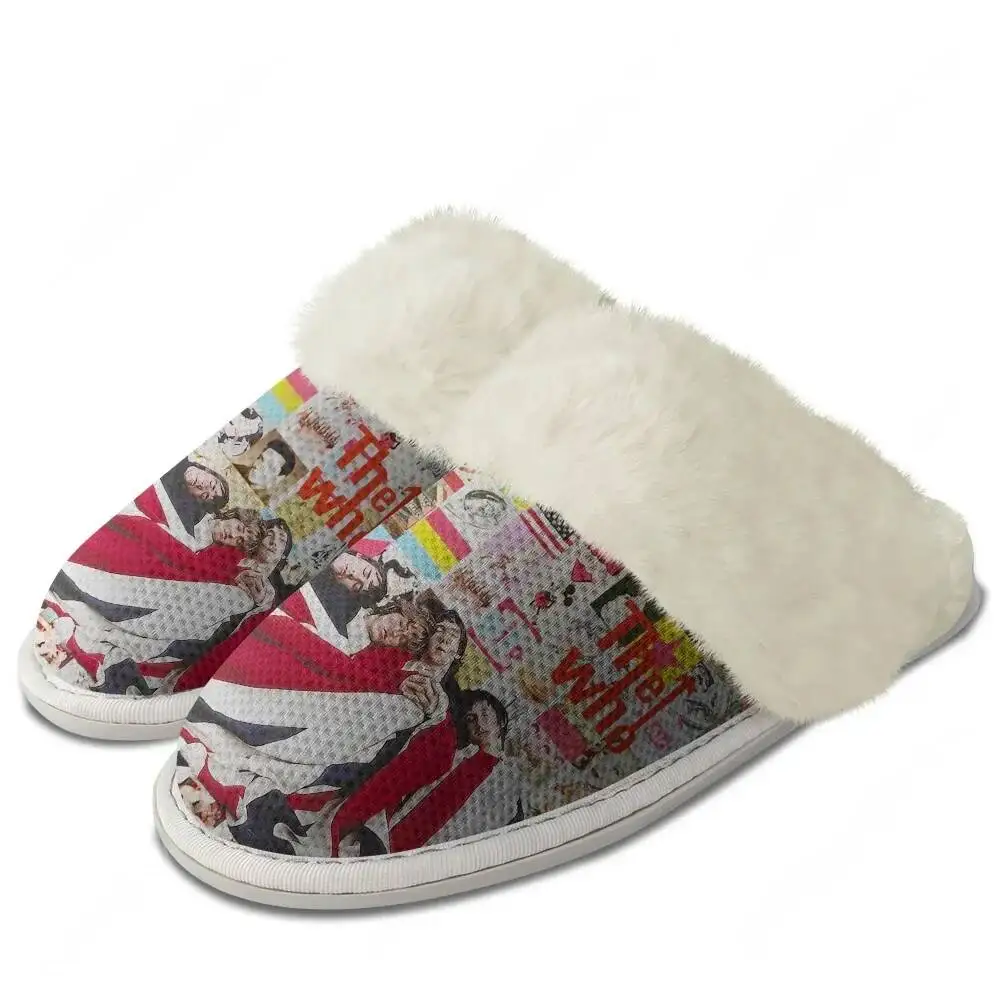 The Who Edge Warm Shoes Mens Womens Home Personalized Plush Casual Slipper Bedroom Thermal Shoe Cusomize Slippers