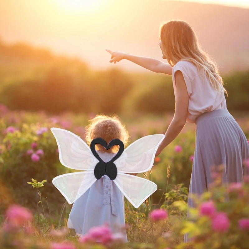 Leuke Dromerige Fee Prinsessen Vlindervleugel Hoofdbanden s Toverstokken Verjaardagsfeestje Halloween Cosplays Kostuums