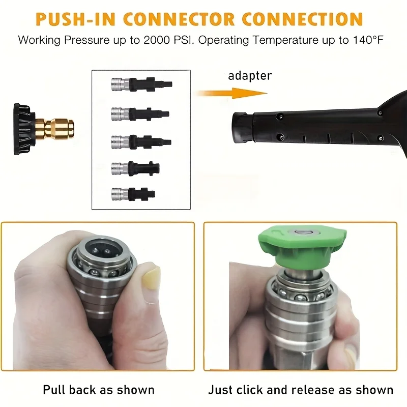 High-Pressure Washer Quick Connector - 1/4" Stainless Steel Adapter for Karcher/Lavor/Bosch image 5