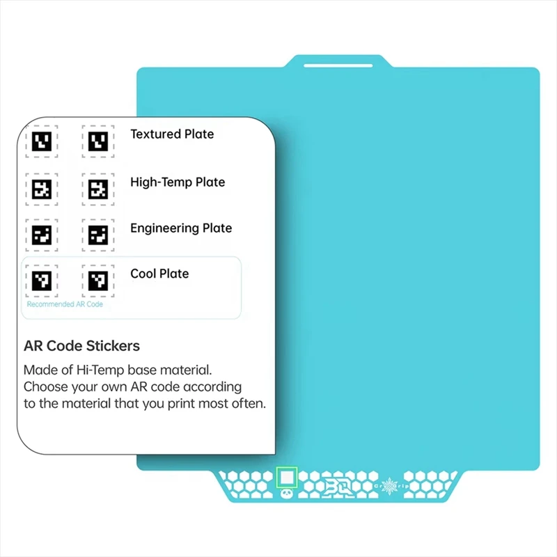 BIQU 2Pcs Panda Build Plate Cryogrip Pro Glacier No Clog Spring Steel Double-Sided Textured For Bambulab X1/P1/A1 3D Printer-B12