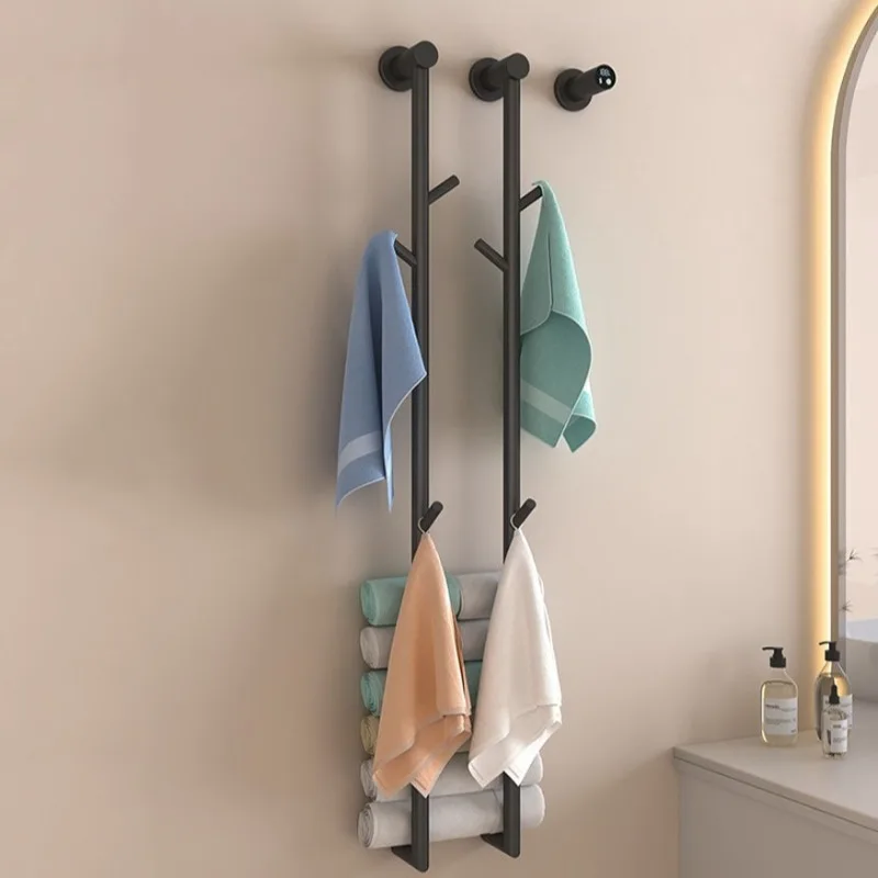 

Hidden Wires Towel Warmer Stainless Steel Waterproof Time Control Electric Towel Rail Modern Heated Bathroom Accessories