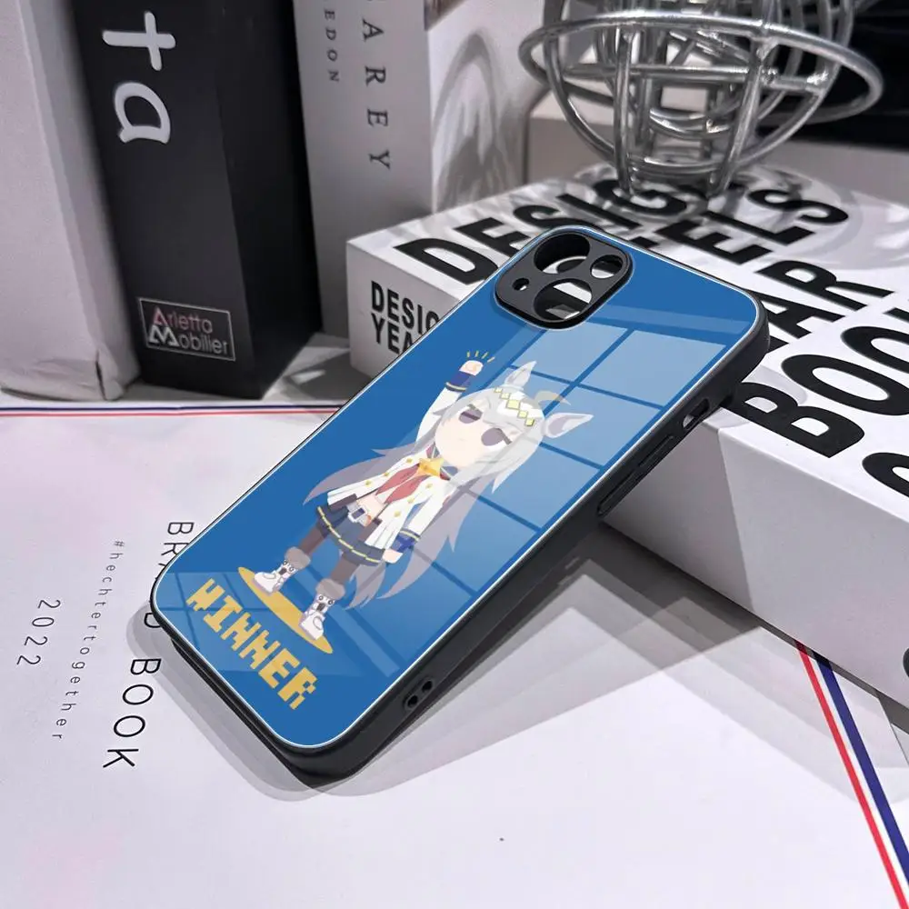 Casing Ponsel Uma Musume Pretty Derby Kaca Tempered UNTUK IPhone 15ProMAX 14 11 12 Pro 15 16 Plus 13 Pro MAX XR XS Cover