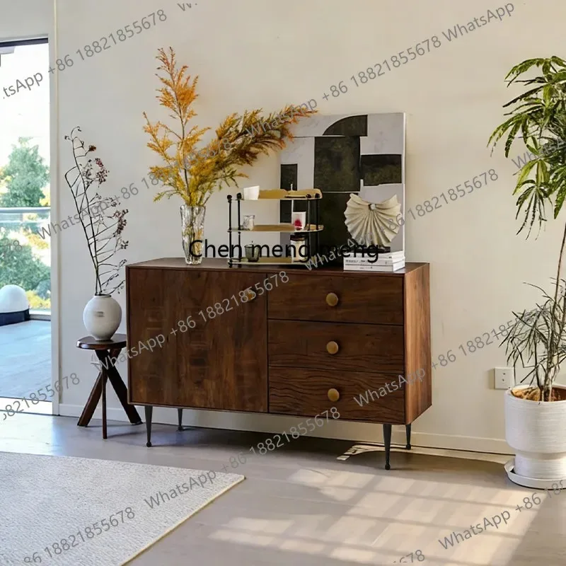 F150 Nordic Expression/Style rustique médiéval importé, armoire latérale, armoire de porche, tiroir, pied haut
