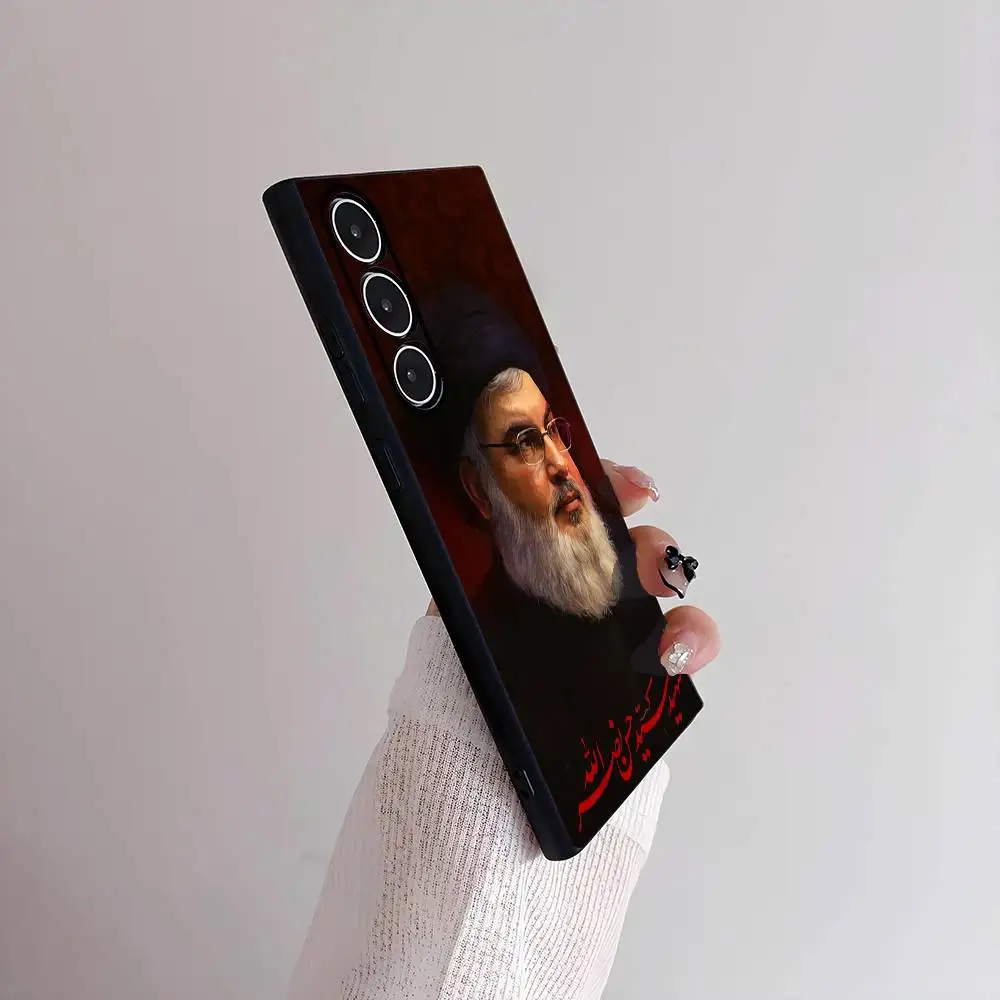 حافظة هاتف لبنان حسن نرسالله حافظة TPU ناعمة صديقة للبشرة متوافقة مع سامسونج S21/S22/S23/S24/S25 FE/Plus/Ultra