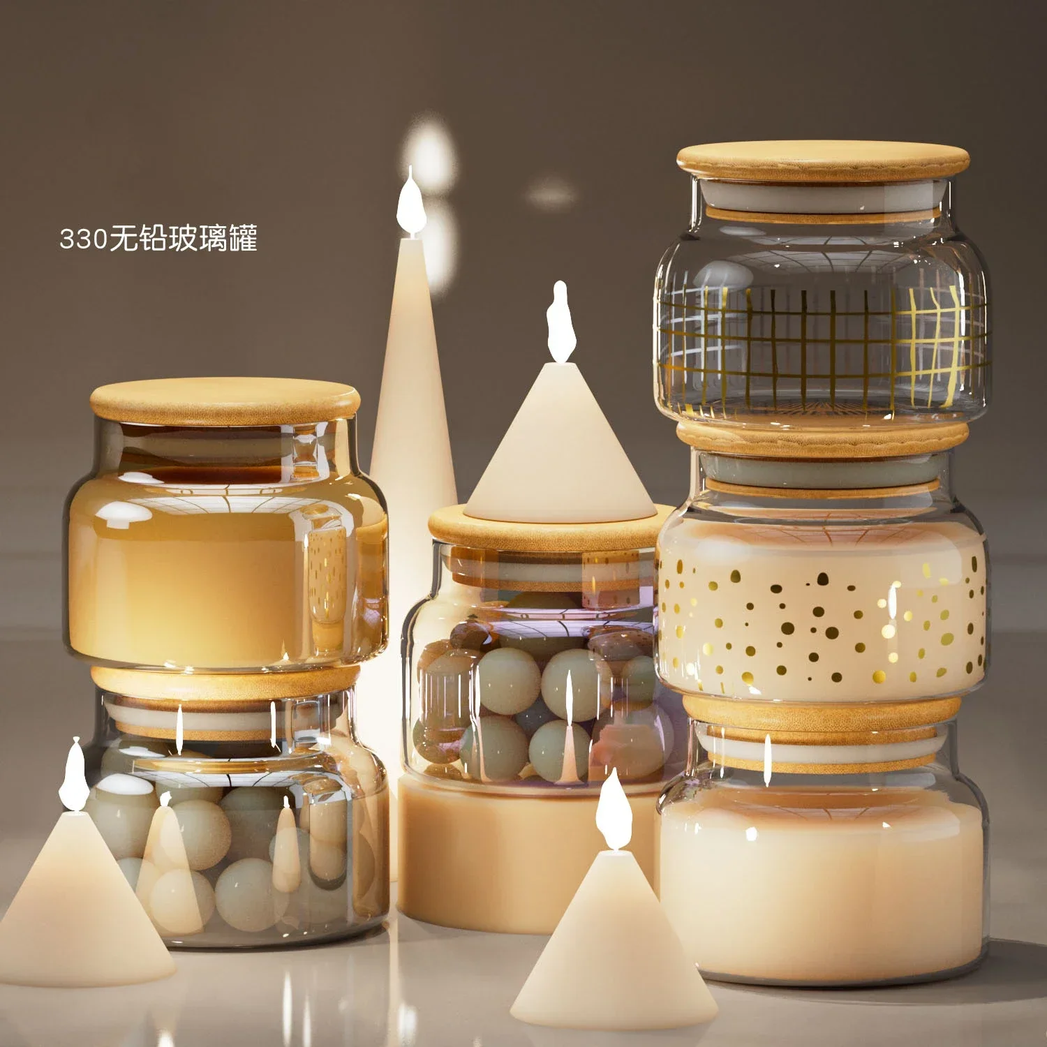 

7oz Candle Jars Wholesale Glass Container for Candle Colorful Empty Glass Bottle for DIY Scented Candles Making