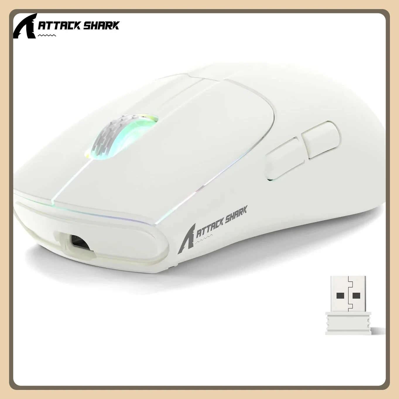 

New ATTACK SHARK X5 Wireless Gaming Mouse, Bluetooth Tri-Mode, Rechargeable Battery, Lightweight,RGB Honeycomb Mouse Win/Pad/Mac
