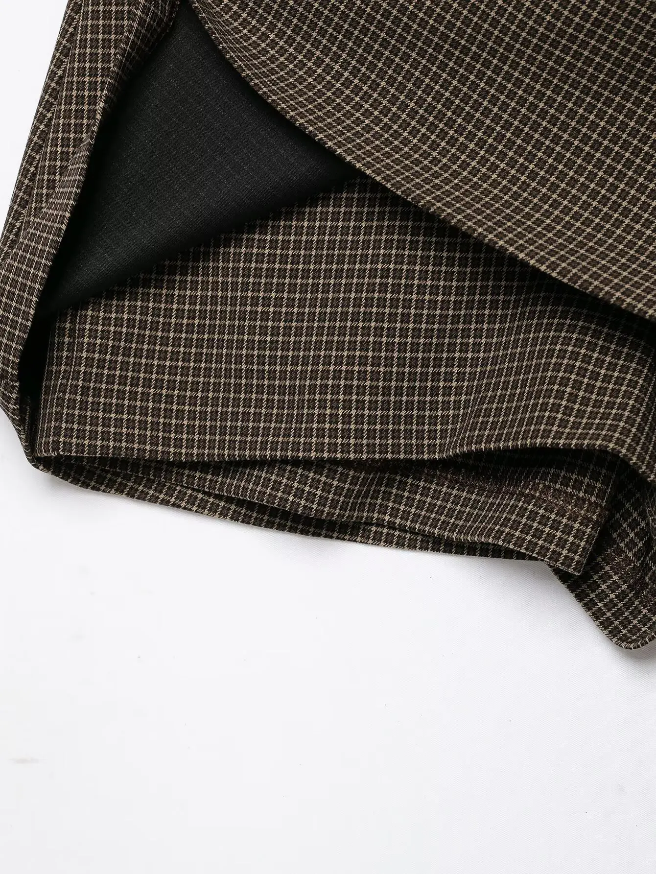 TFMLN Vintage Karierte Röcke für Damen, Schicke Gürtelröcke, Shorts, Modische Miniröcke mit seitlichem Reißverschluss, Slim Fit, Herbst-Outfit für Damen – Detail 8
