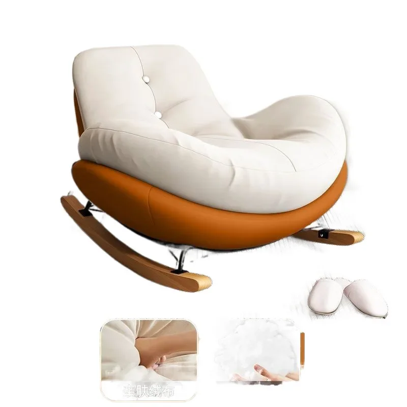 Lazy sofa, adult recliner, adult living room single balcony home leisure  thickened penguin rocking chair